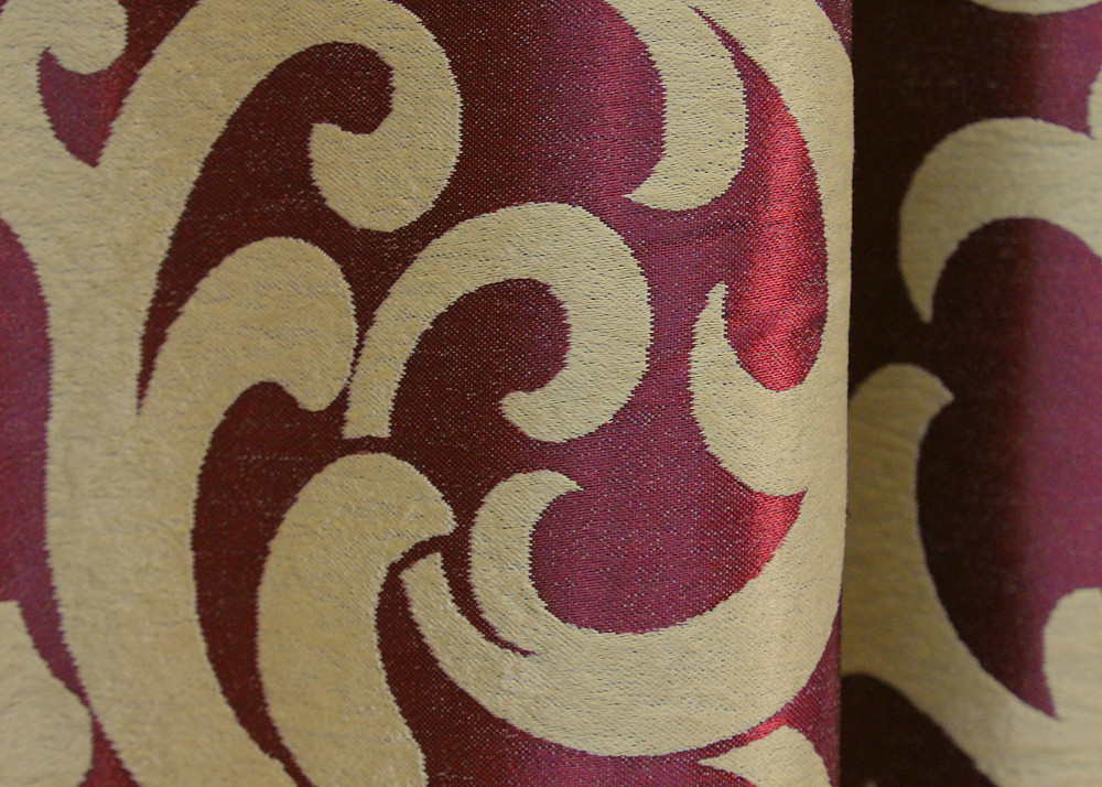 Комплект готових штор VR-Textil Блекаут Вензель № 073ш(А) Бордовий з бежевим 150х270 см 2шт (30-009) Київ - фото 7