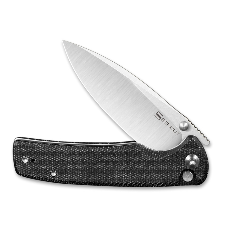 Ніж складаний туристичний Sencut Sachse, (8.8 см) 9Cr18MoV / Micarta чорний Київ - фото 6