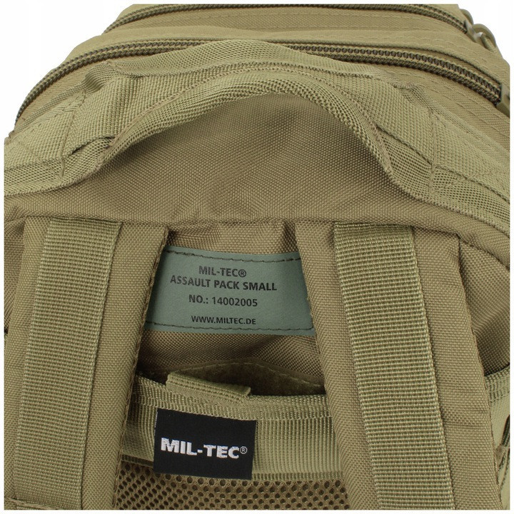 Тактичний Рюкзак 20 літрів із системою Molle 25 мм Mil-Tec від Sturm "Assault Pack SM" (14002005) Coyote Нововолинськ - фото 3