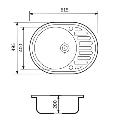 Мойка кухонная Adamant Ovum Avena + змішувач + дозатор (1824296900406) Вінниця - фото 7