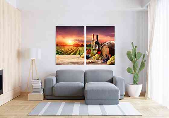 Модульная картина в гостиную / спальню  Вина  TLV-2_054 90x132 см Київ
