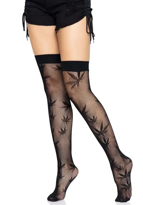 Панчохи Leg Avenue 420 Net thigh highs Black Львів - фото 5