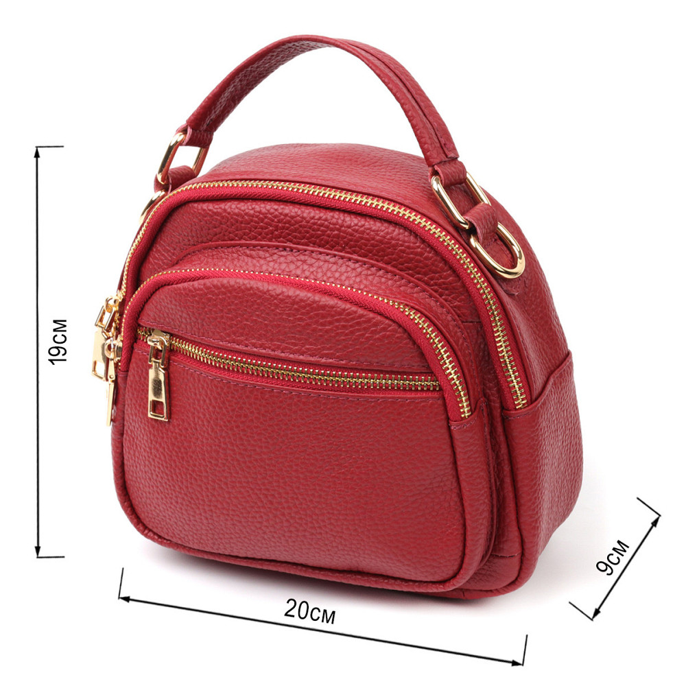 Стильная женская сумка Vintage 20689 Красная Киев - изображение 3