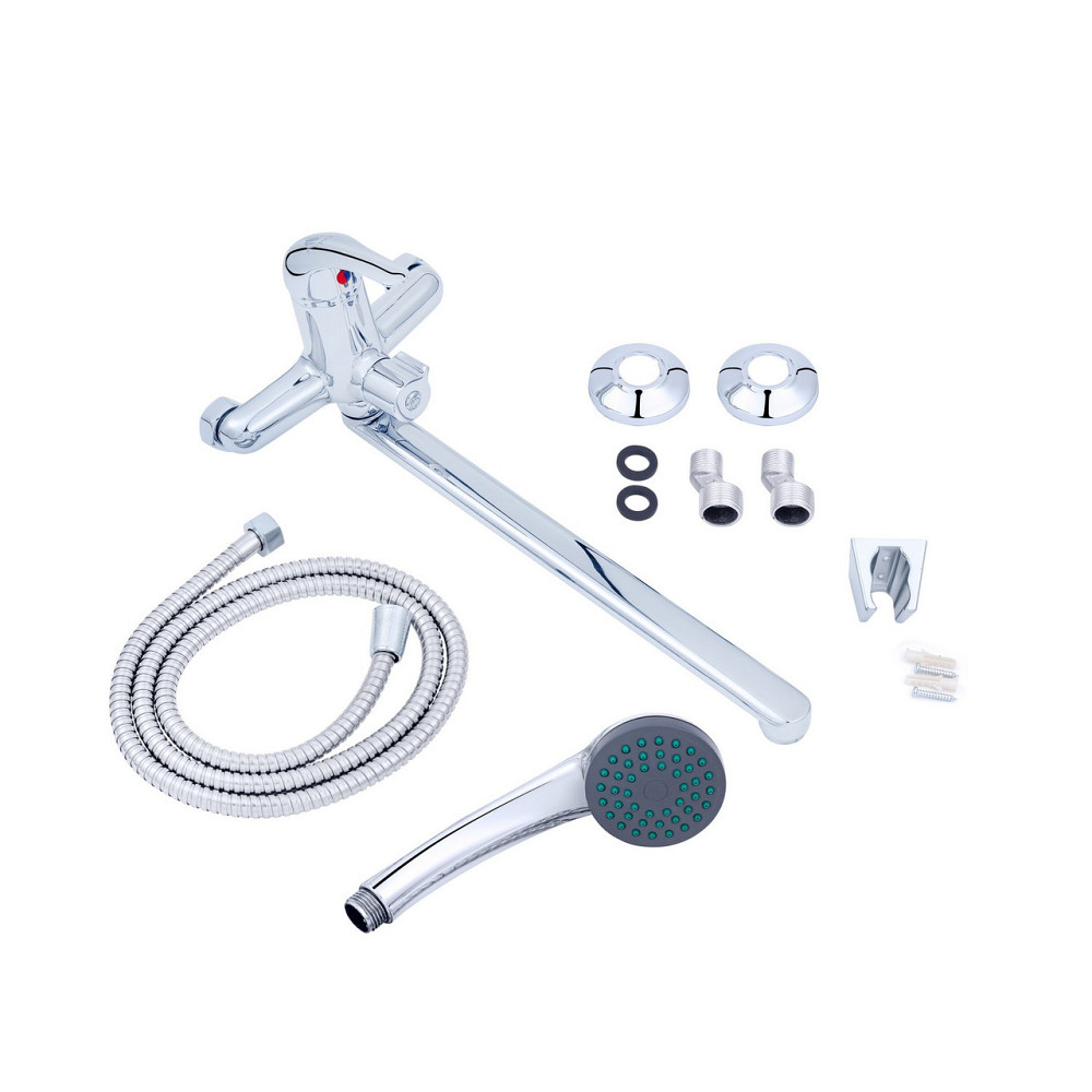 Змішувач для ванни Agua Leon - C071 з душовим гарнітуром, хром Київ - фото 4