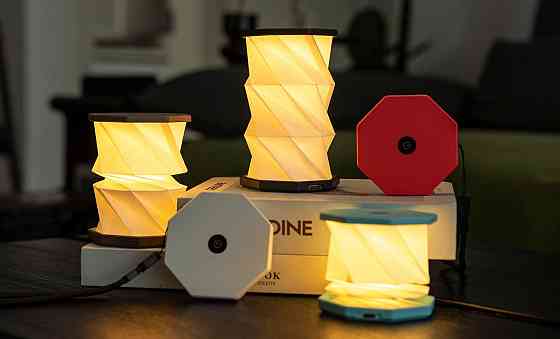 Светильник на аккумуляторе Gingko Mini Hexagon Twist, орех | G036M-WT Винница