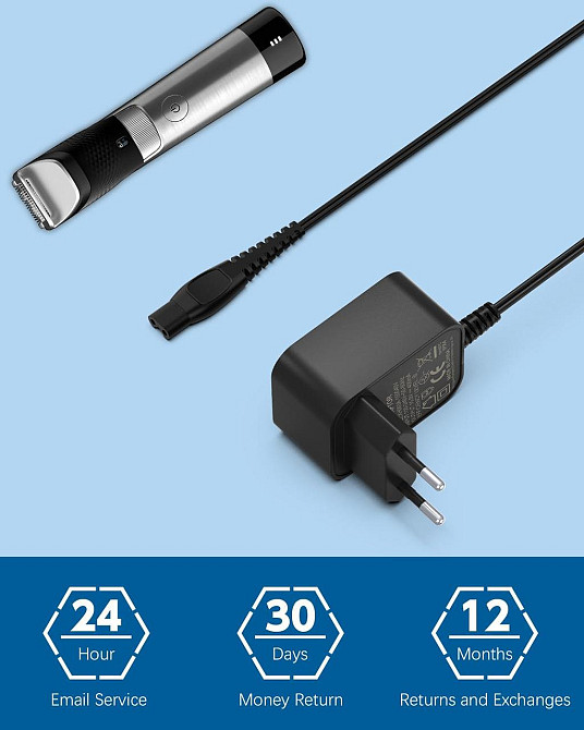 Зарядный кабель 15V 400mA для электробритвы Philips Norelco совместим с сериями 3000 5000 7000 9000 – 1.8 м Киев - изображение 6