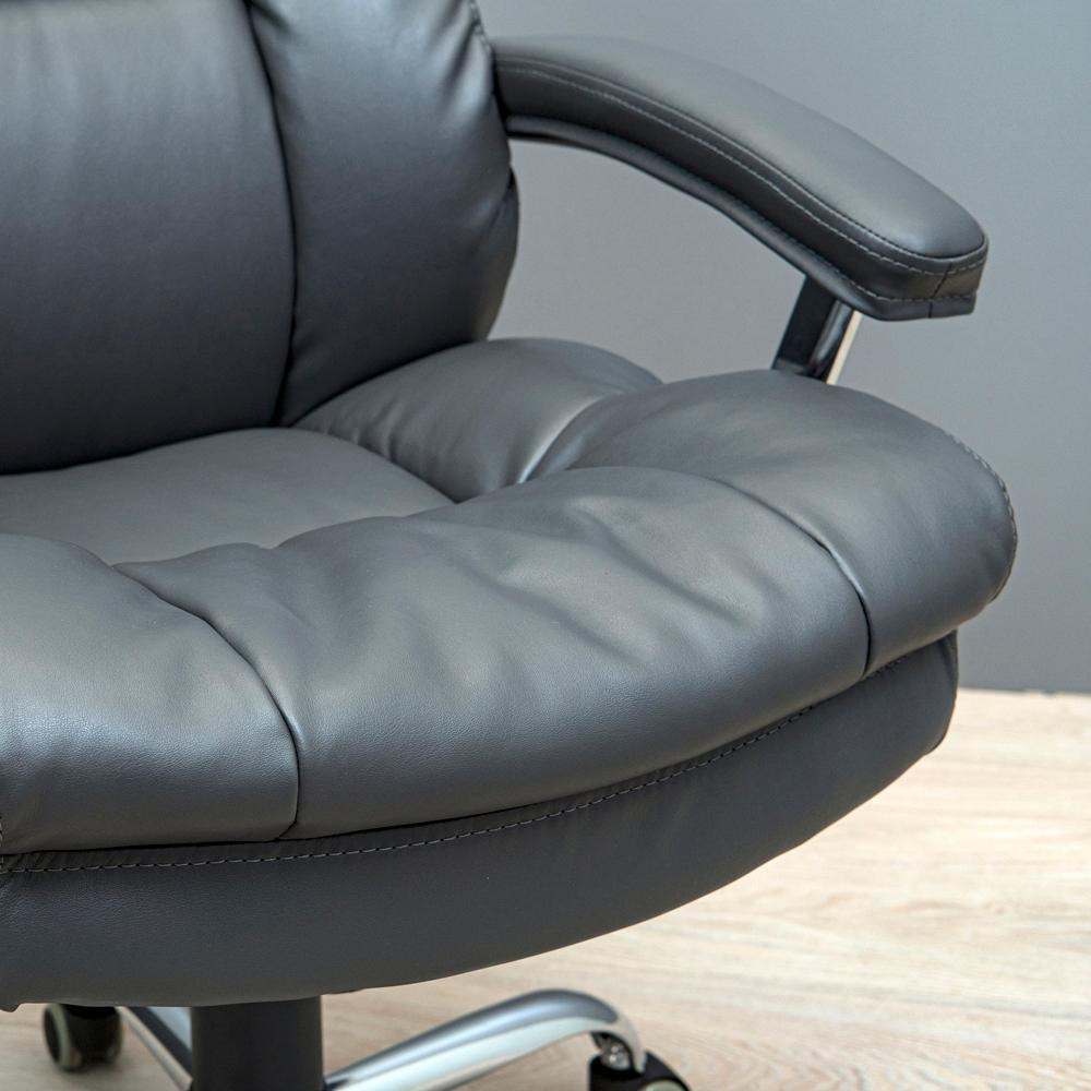 Офісне крісло керівника ManhattanDesign Хром Tilt М-1 Екошкіра Lord Gray (Прогумовані колеса) Днепр - изображение 7