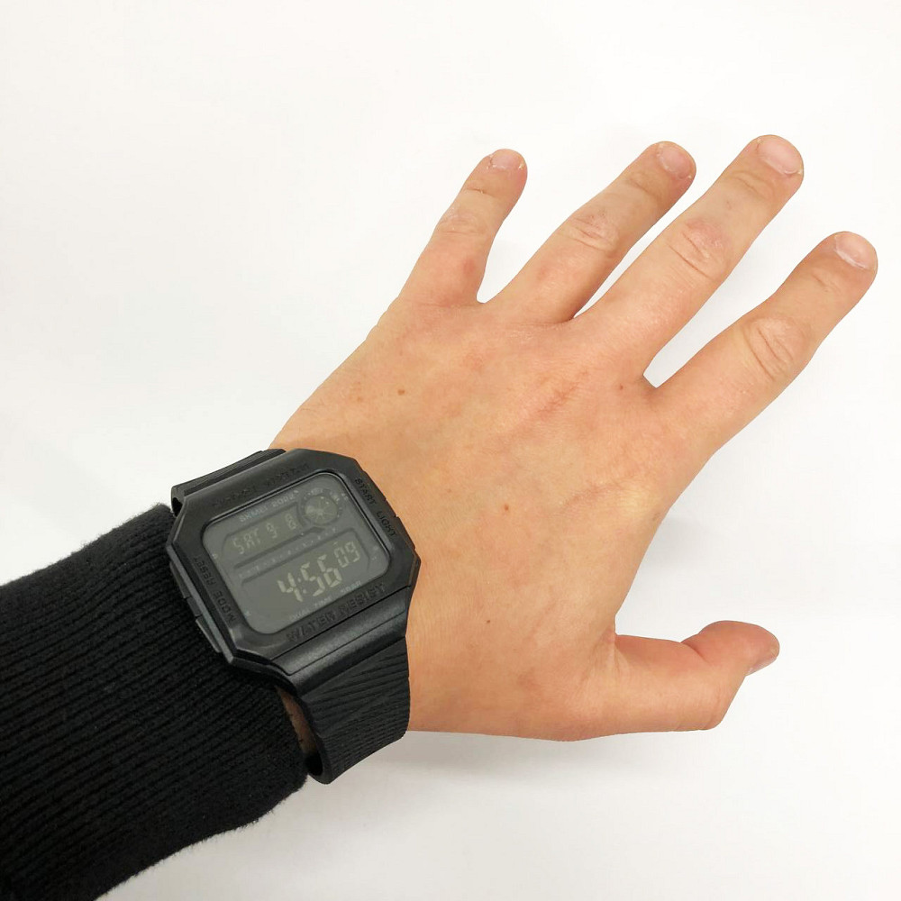 Чоловічий годинник із пластиковим ремінцем SKMEI 2022BKBK, Оригінальний VF-495 чоловічий годинник Київ - фото 5