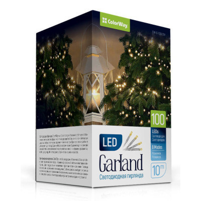 Гірлянда ColorWay LED 100 10м 8 функцій (CW-G-100L10V) Вінниця - фото 1