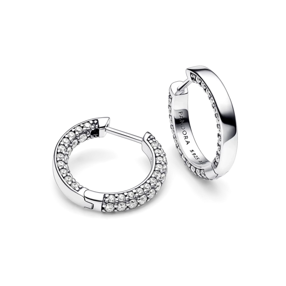 Срібні сережки Пандора "Рядок паве" MasterSem Київ - фото 2