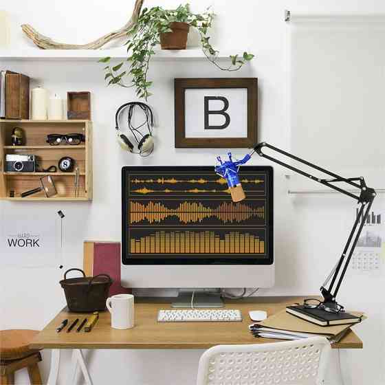 CM001BG Набір мікрофонів Конденсаторний мікрофон V3 Кронштейн мікрофона синій (Німеччина, читати опис) Рівне