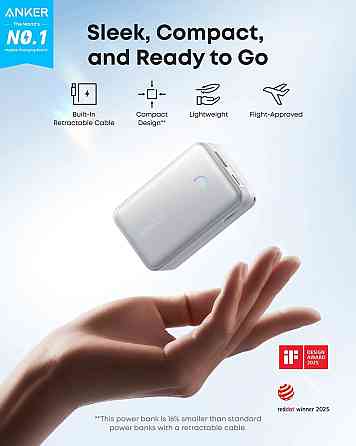 Універсальна мобільна батарея Anker Nano 10000 mAh 45 W White (A1638H21) ( 17670 ) Харьков