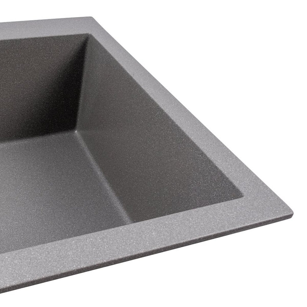 VALESO Кухонна гранітна мийка 5750 DAVINA VALESO сірий мусон Коломыя - изображение 5