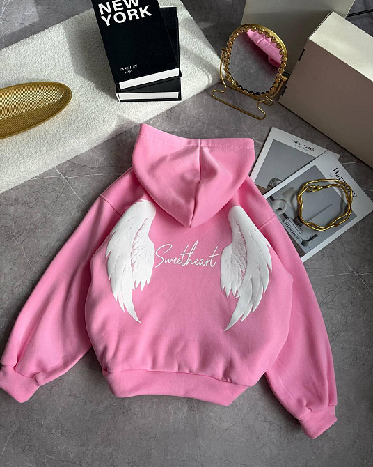 Женская теплая стильная оверсайз худая трехнитка на флисе Одесса - изображение 3