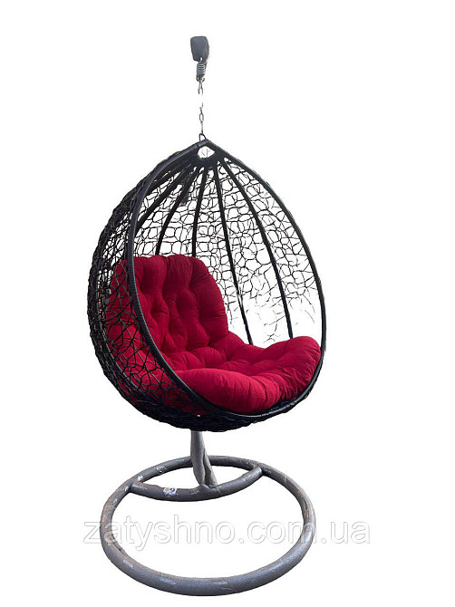 Чорний ротанговий кокон з подушкою Київ - фото 2