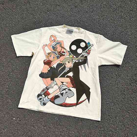 Футболка мужская с принтом аниме Аниме Соул Еатер Мака оверсайз (S/M/L) Черний Днепр