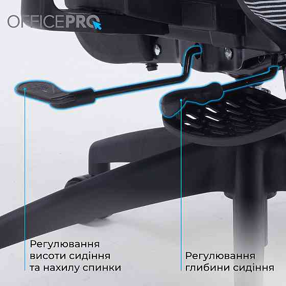 Крісло офісне Officepro Skyline Footrest Black/Dark Gray (OC750-B-DG-DG) ( 10681 ) Харків