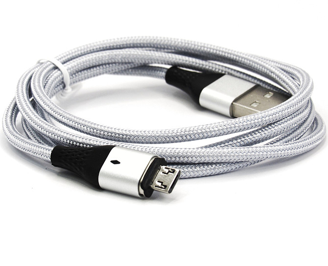 Магнітний кабель MicroUsb Floveme 1 м Gray Київ - фото 7