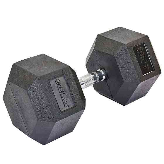 Гантель 40 кг цільна шестигранна гексагональна Zelart Київ