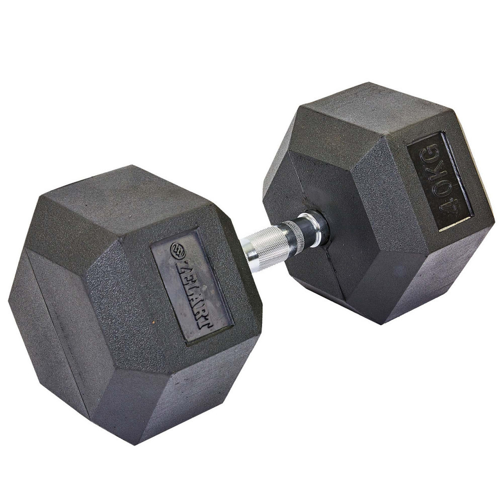Гантель 40 кг цільна шестигранна гексагональна Zelart Київ - фото 6
