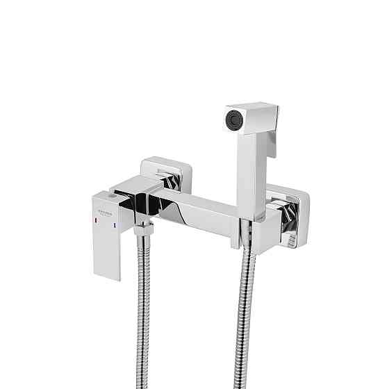 Смеситель с гигиеническим душем Kroner KRP Edelstahl Kubus - CHR052 Киев