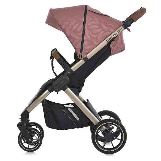 Коляска дитяча EL CAMINO DYNAMIC PRO Special Pink прогулянкова з чохлом та дощовиком Рожева з пір'ячками (ME 1053G-2) Чернігів