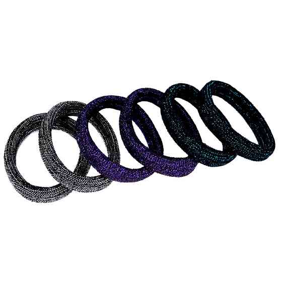 Резинки для волос Цветная с блеском-1 0307-1113-1, 50 шт Винница