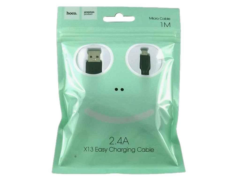 Кабель microUSB X13 2.4A 1м ТМ Hoco Київ - фото 1