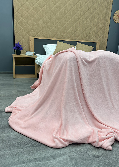 Плед-покривало Decorator WellSoft 150х210 см однотонний Рожевий (87-167) Київ - фото 6