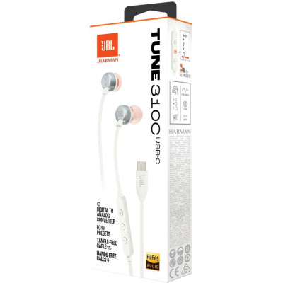 Навушники JBL Tune 310C USB-C White (JBLT310CWHT) Вінниця - фото 2