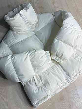 Куртка женская Haiziyuan 2603 оверсайз пуффер с воротником-стойкой молочная, молочний, M Киев