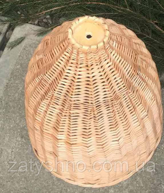 Светильник плетеный из лозы | люстра под размер | плетеная люстра овальная Киев - изображение 2
