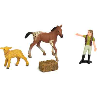 Фігурка Kids Team набір Ферма лоша, ягня, фермерка, ягня (Q9899-T1_2) Вінниця