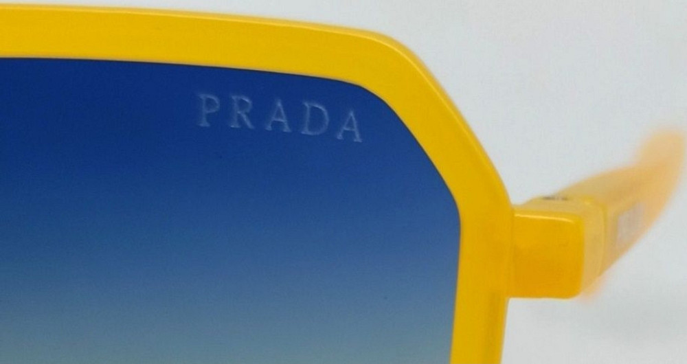 Брендовые очки унисекс синий градиент в жёлтой оправе узкие модные. Киев - изображение 2