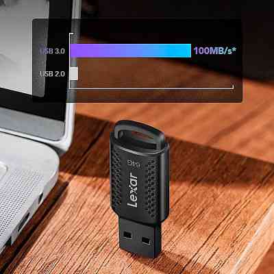 USB флеш накопитель Lexar 64GB JumpDrive V400 Black USB 3.0 (LJDV400064G-BNBNG) Винница
