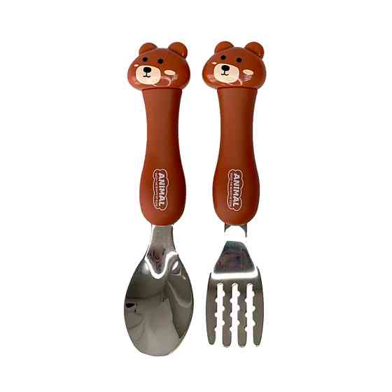 Дитячий набір ложка та виделка "Ведмідь" MGZ-0102(Bear) у футлярі Вінниця