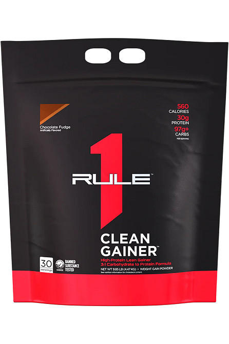 Гейнер Rule One Clean Gainer 4.47 kg (Chocolate Fudge) Луцк - изображение 1