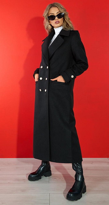 Лаконічне пальто з красивою фурнітурою (48) Київ - фото 5