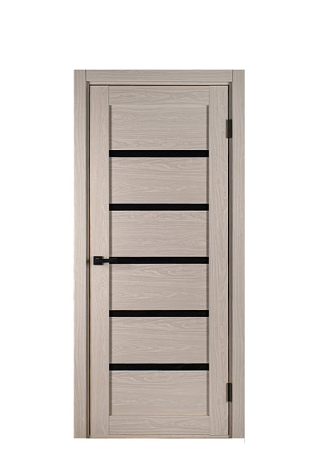 Двери Sun Doors Линнея New Дуб дымчатый + Чёрное стекло 90*200 см Двери межкомнатные с матовым стеклом Киев - изображение 1