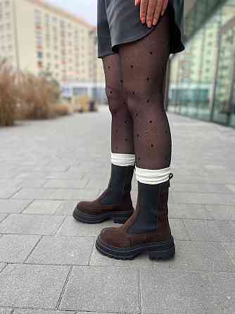 Edan Instruments Черевики жіночі EDAN 71 коричневі (зима, замша натуральна) (5743) Коломия