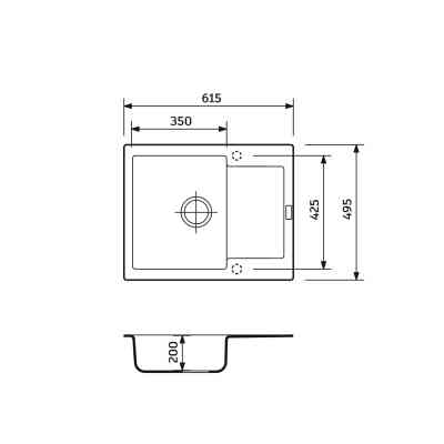 Мойка кухонная Adamant Minimal графіт + змішувач (1824296912313) Вінниця