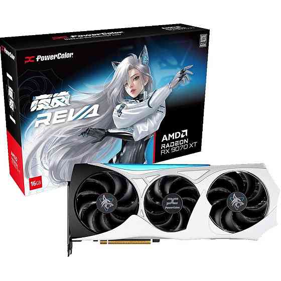 Відеокарта AMD Radeon RX 9070 XT 16 GB GDDR6 Hellhound OC Reva Edition PowerColor (RX9070XT 16G-L/OC/REVA) ( 15368 ) Харьков