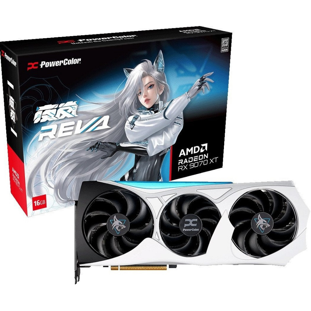 Відеокарта AMD Radeon RX 9070 XT 16 GB GDDR6 Hellhound OC Reva Edition PowerColor (RX9070XT 16G-L/OC/REVA) ( 15368 ) Харків - фото 1