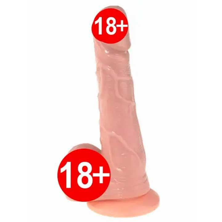 Реалістичний гнучкий фалоімітатор на присосці - 19*15*3,8 см - Тілесний Вінниця - фото 1