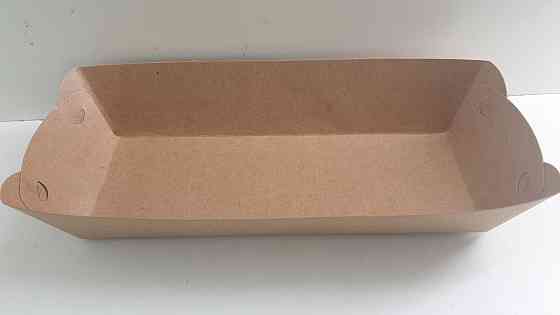 Тарілка човник крафт ЩІЛЬНА без ламінації 250*100*45 (100 шт) Харків