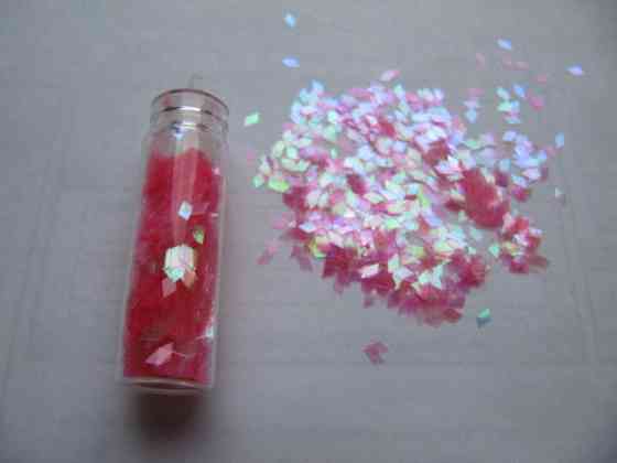 Плівка для ефекту "Бите скло" порізана в колбочках рожева Київ