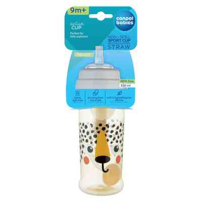 Поильник-непроливайка Canpol babies BabiesBoo непроливайка з трубочкою і обтяжувачем, гепард (56/510_ora) Винница