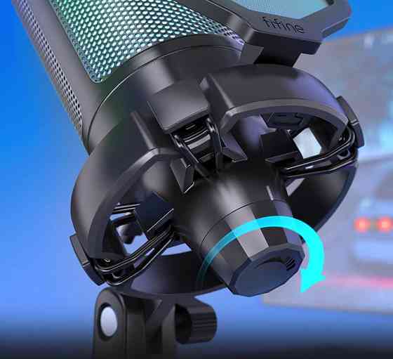 Микрофон конденсаторный игровой с поп-фильтром Fifine A6 RGB Ampligame Киев