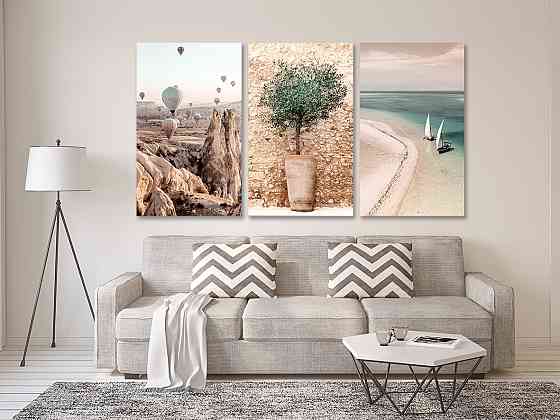 Модульная картина в гостиную / спальню  Куля-Квітка_Море Art-640_3_А Киев