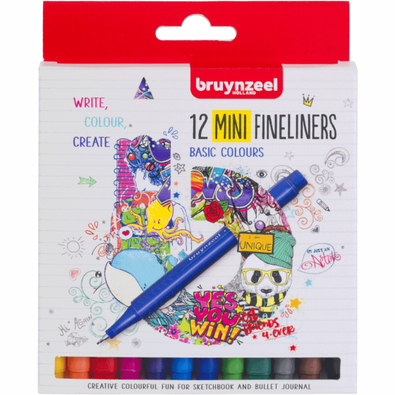 Набір лінерів FINELINER Mini 12кол Bruynzeel Київ
